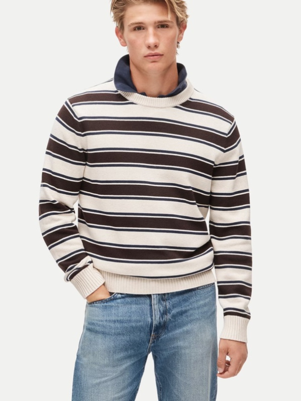 J crew Heritage cotton sweater in stripe